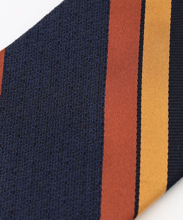 J.PRESS MEN ライトウェイトウールシルク レジメンタル ネクタイ ネイビー系2