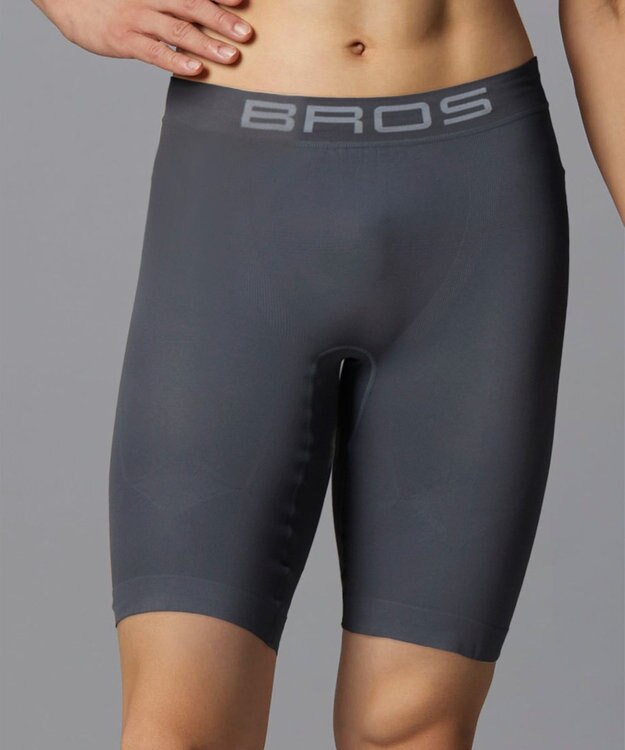 WACOAL MEN スパッツ 【CROSSWALKER】 吸放湿性 吸汗速乾性 前閉じ ロング丈 メンズ インナー GX6008 /ブロス バイ ワコールメン グレー