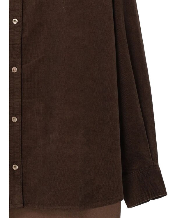 CRAFT STANDARD BOUTIQUE コーデュロイバンドカラーシャツ Brown