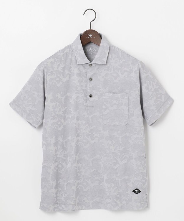 JOSEPH ABBOUD MOUNTAIN 【UNISEX】クールスキンガードカモ ポロシャツ ライトグレー系7