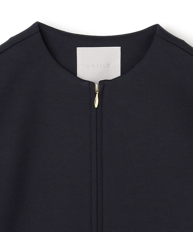 UNFILO 【セレモニー】ダブルフェイスジャージー ZIPアウター ネイビー