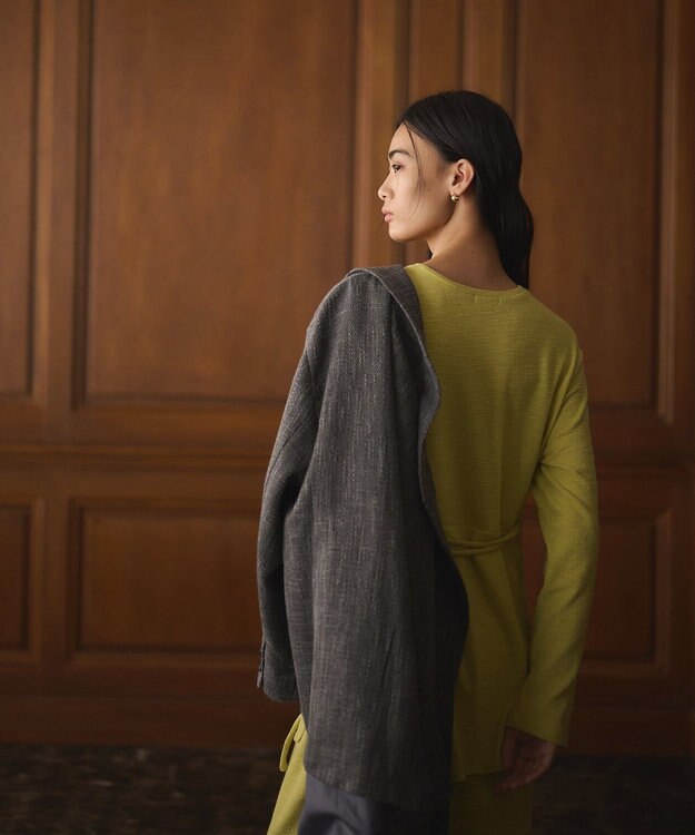 CRAFT STANDARD BOUTIQUE ラップ風デザインワンピース Lime Green