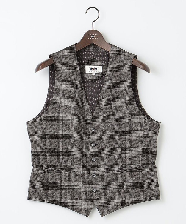 JOSEPH ABBOUD 【キングサイズ・ストレッチ】ツィーディージャージ　ベスト グレー系4