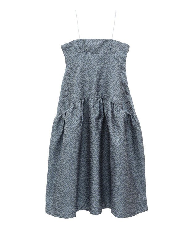 Green Parks ジャガードキャミワンピース Flower Navy