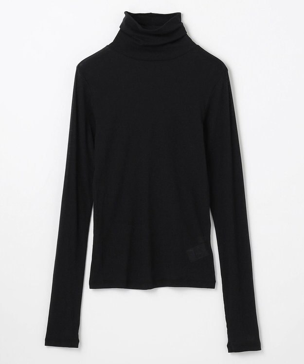 NAVE 【Nave・洗える】ツイストシアー タートルネックプルオーバー ブラック系