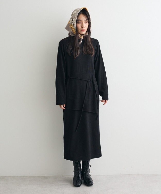 CRAFT STANDARD BOUTIQUE ラップ風デザインワンピース Black