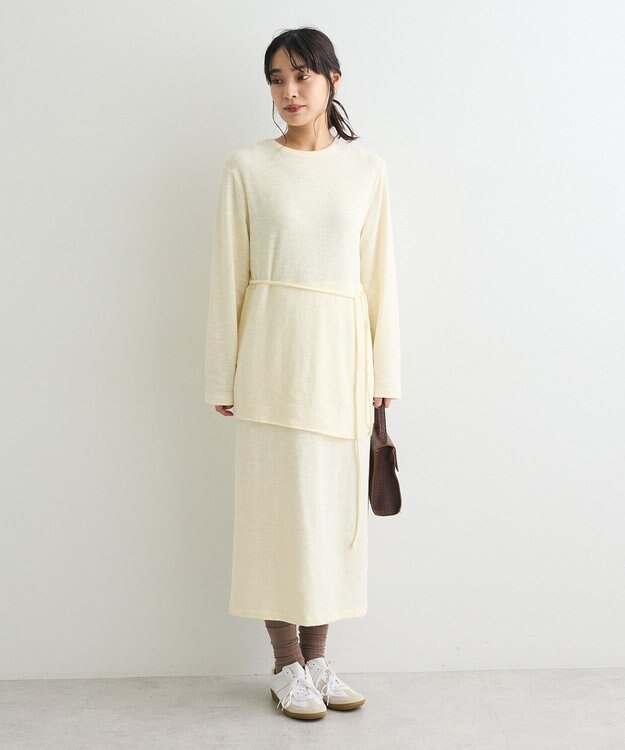CRAFT STANDARD BOUTIQUE ラップ風デザインワンピース Ivory