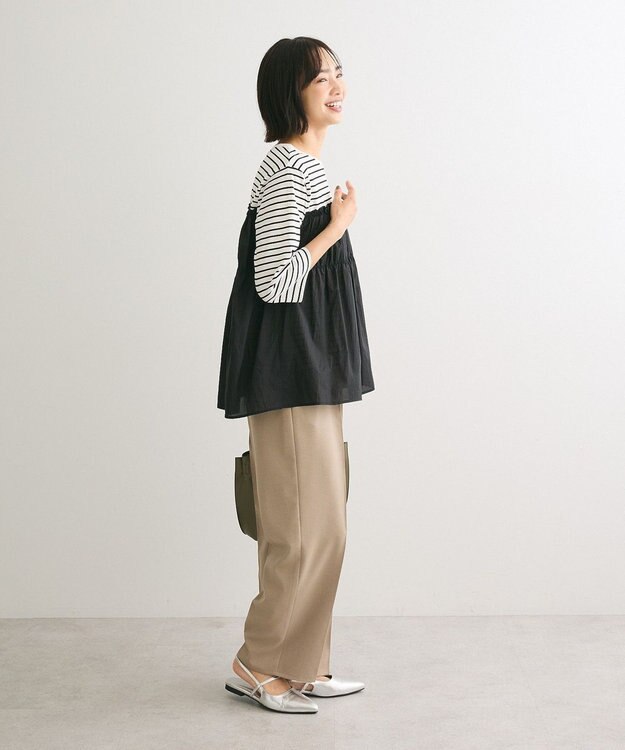 Green Parks シャーリングドッキングプルオーバー Black