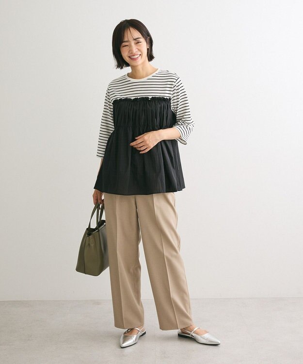 Green Parks シャーリングドッキングプルオーバー Black