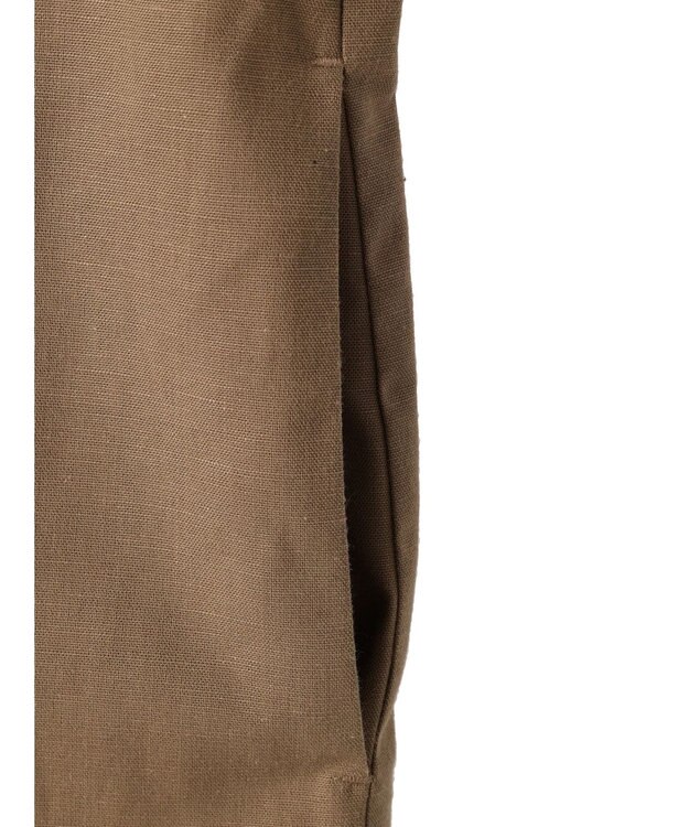Green Parks 綿麻混サロペット Dark Beige