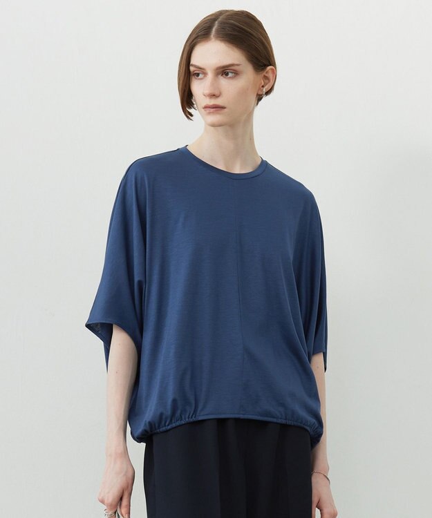 ICB L 【接触冷感・速乾・洗える】Ly.Coハイゲージ ドルマンスリーブプルオーバー ブルーグレー系