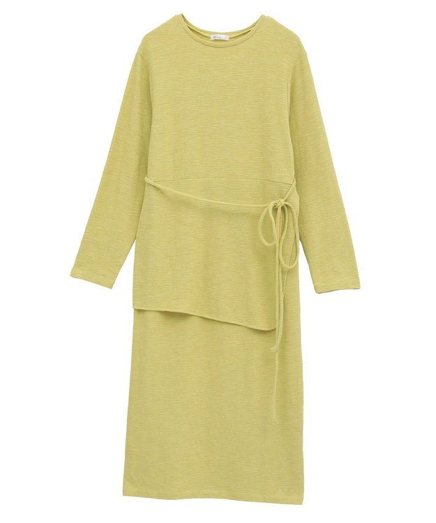 CRAFT STANDARD BOUTIQUE ラップ風デザインワンピース Lime Green