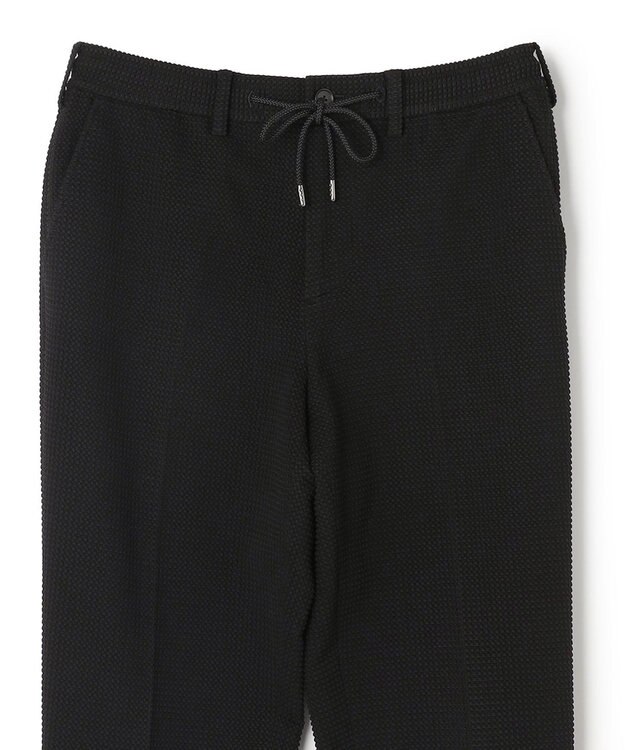 JOSEPH HOMME 【オリジナル素材 /ウエストゴム仕様】ライトタックジャージー  ドロスト付テーパードパンツ / PEGG CONVERTIBLE ブラック系