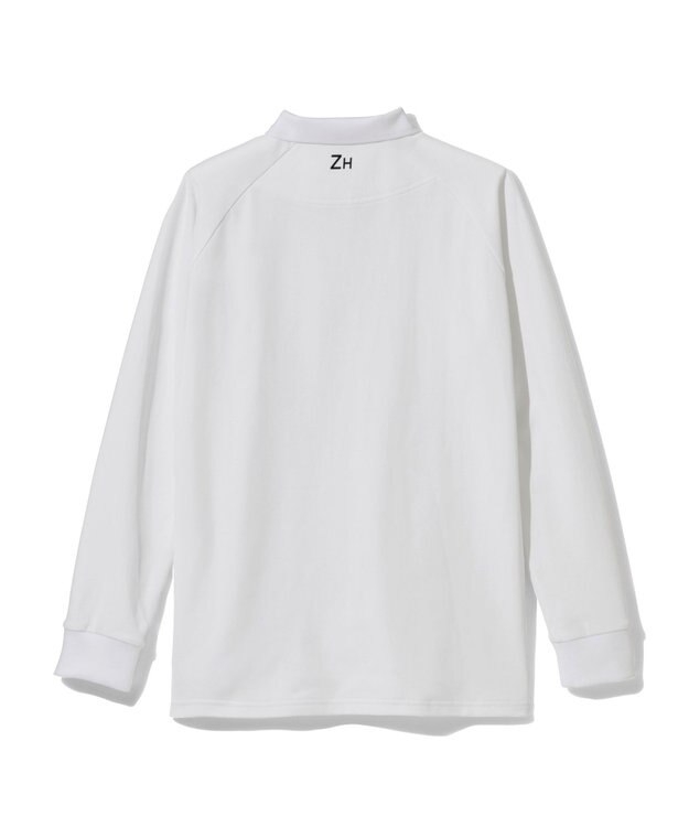 ZERO HALLIBURTON 【吸汗速乾・UVケア】鹿の子 ポロロングシャツ ZHG-A4A 1b 82851 ゴルフウェア ホワイト