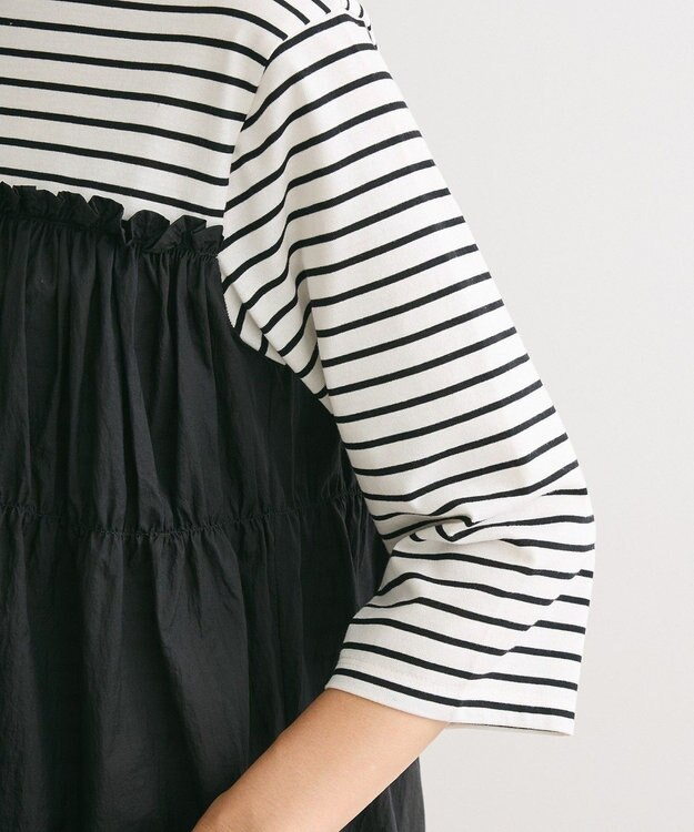 Green Parks シャーリングドッキングプルオーバー Black