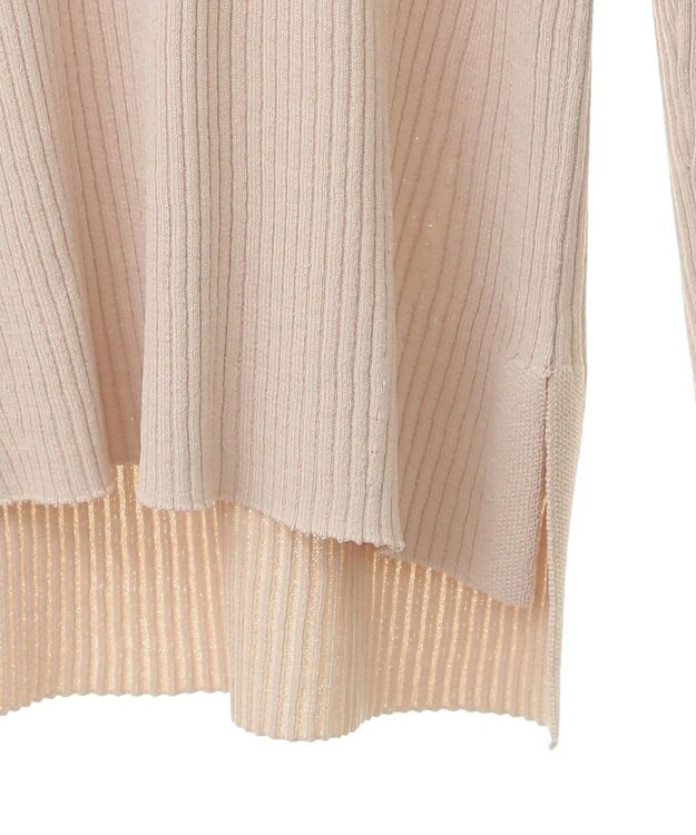 YECCA VECCA 袖口シアーリブニット Light Beige
