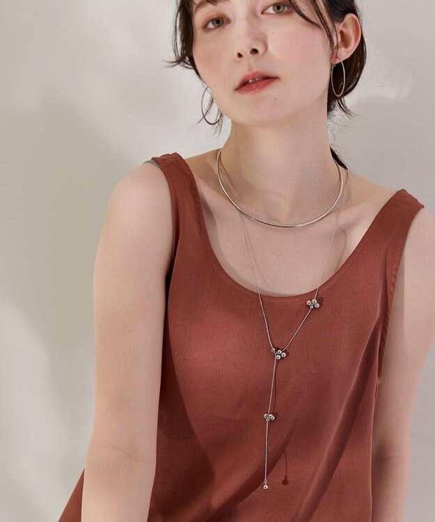 Phoebe <2点セット>【金属アレルギー対応】2setレイヤードチョーカーロープネックレス　シルバー シルバー