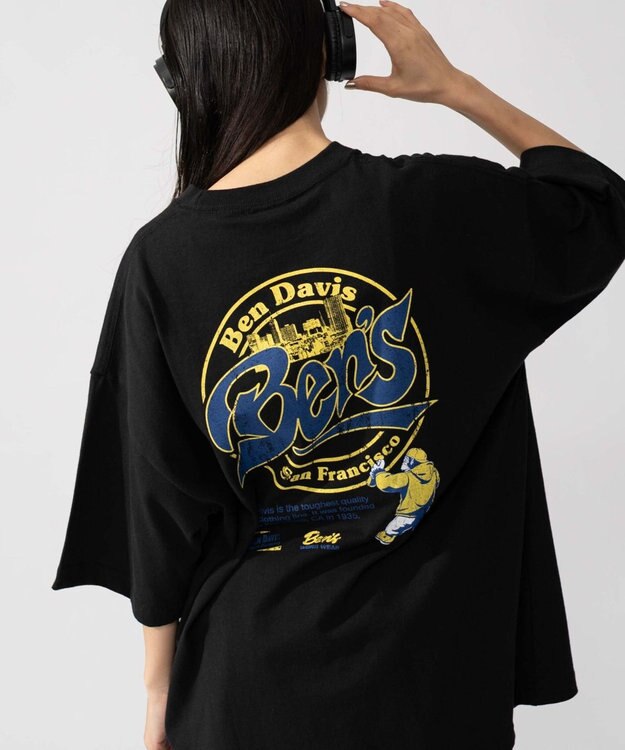 WEGO 【ユニセックス着用ITEM】別注BENDAVISサークルロゴグラフィックT（SS） ブラック