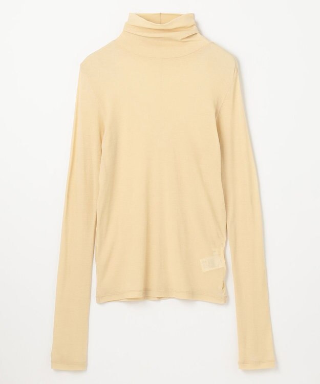 NAVE 【Nave・洗える】ツイストシアー タートルネックプルオーバー ライトイエロー系