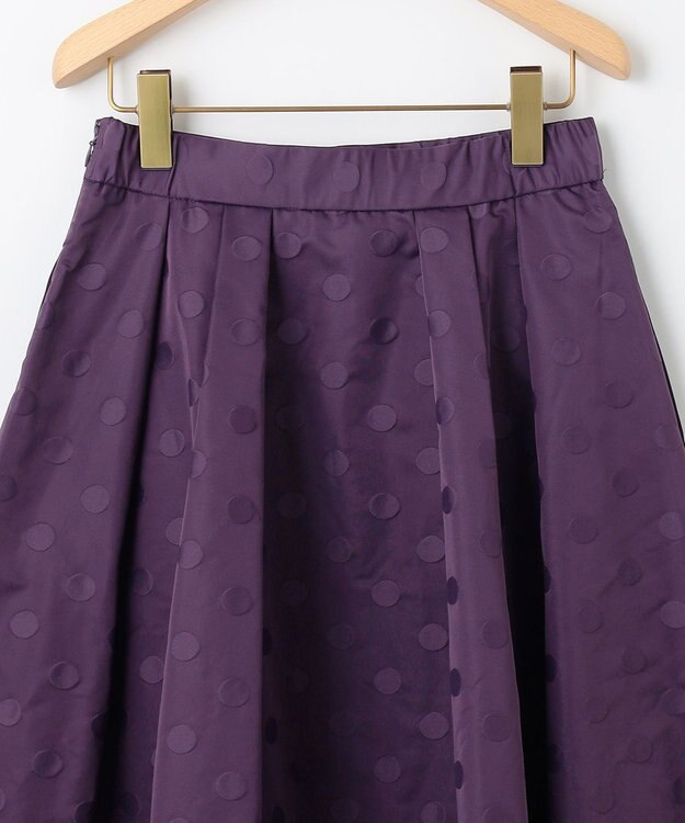 組曲 ドットジャガード フレア スカート パープル系