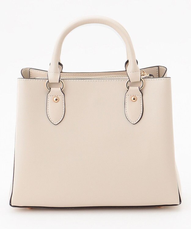 LA BAGAGERIE 【MONICA】スクエア2WAYハンドバッグ アイボリー