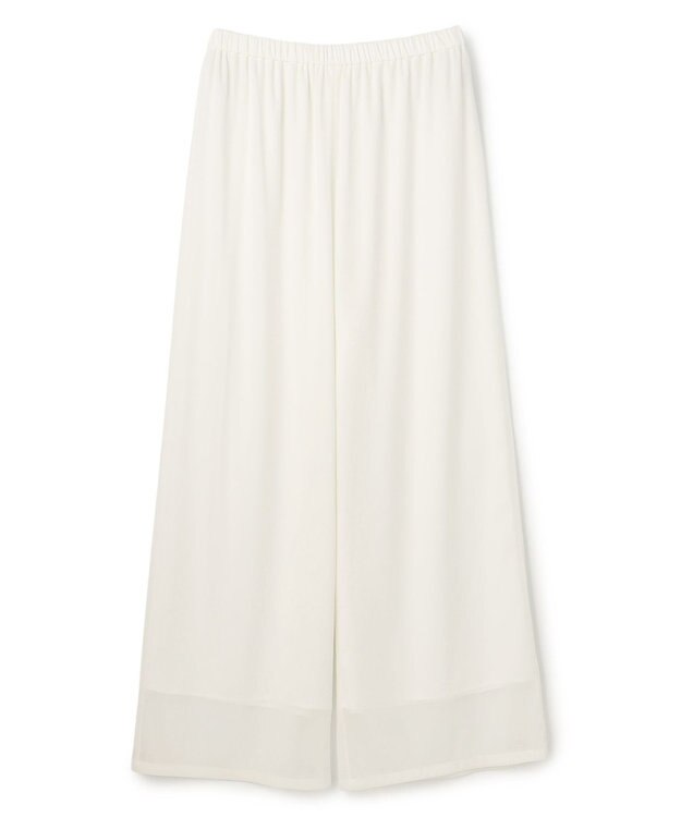 uncrave トリコットシフォン ギャザーパンツ オフ