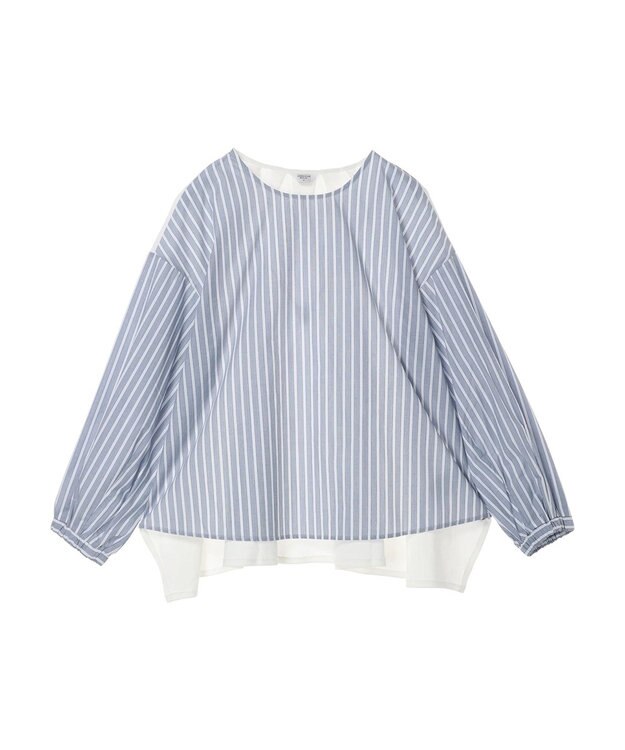 AMERICAN HOLIC 異素材バックタックドッキングプルオーバー Stripe