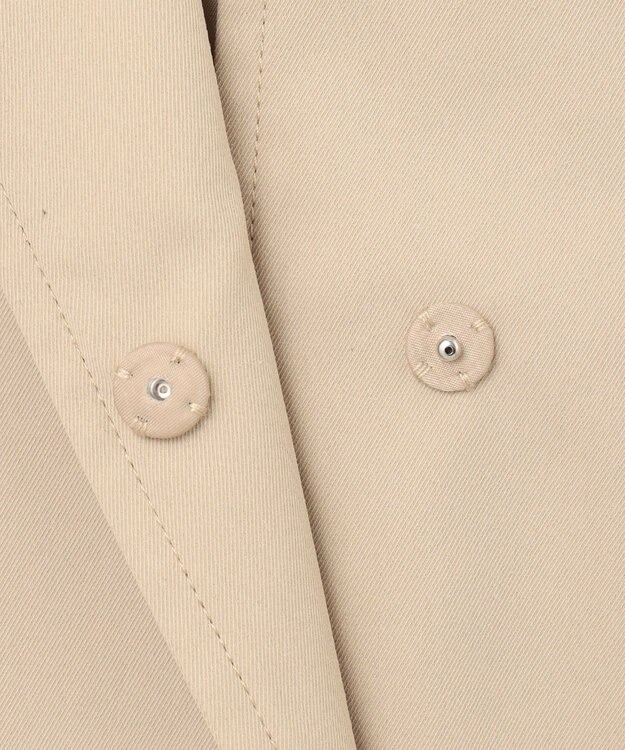 組曲 S コットンライクツイル ノーカラーショート丈コート ベージュ系