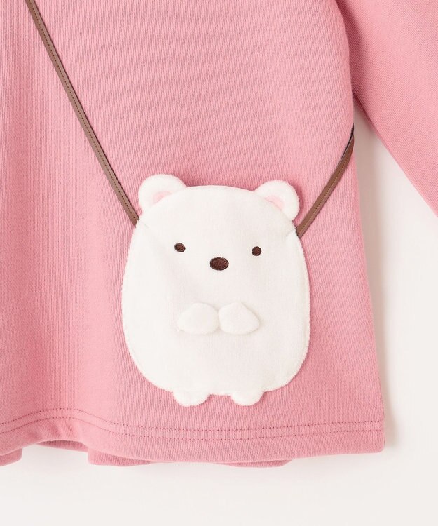 ANY KIDS 【すみっコぐらし】ポシェット トレーナー ピンク×しろくま