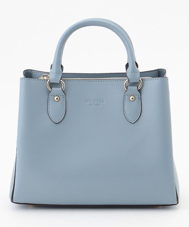 LA BAGAGERIE 【MONICA】スクエア2WAYハンドバッグ ブルー