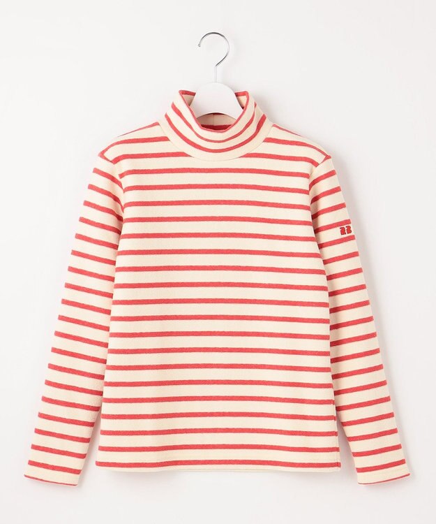 23区GOLF 【WOMEN】リングヤーン ボーダーモックネックシャツ ローズ系1