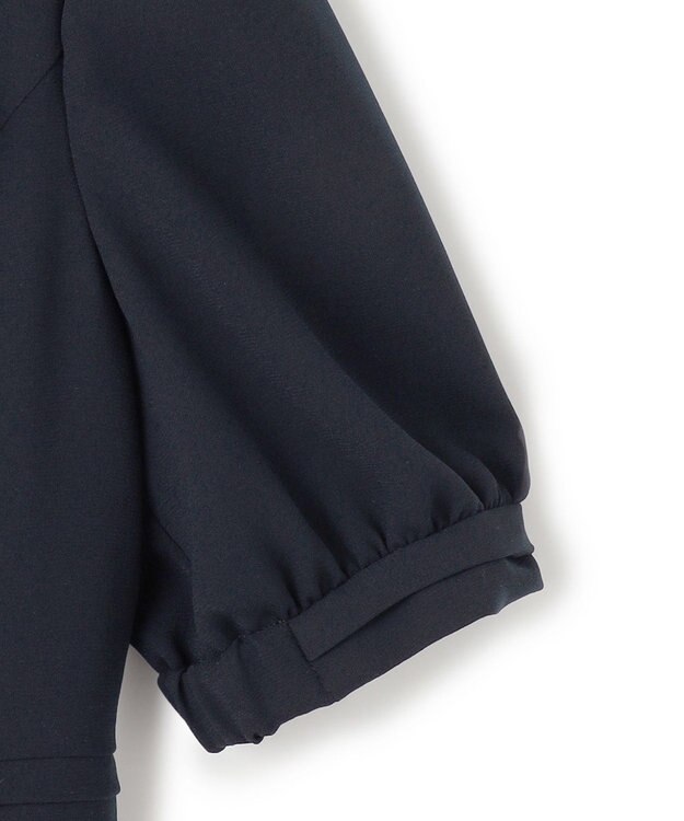 TOCCA 【WEB限定・洗える・消臭】RIBBON ROSETTE HALF ドレス ネイビー系