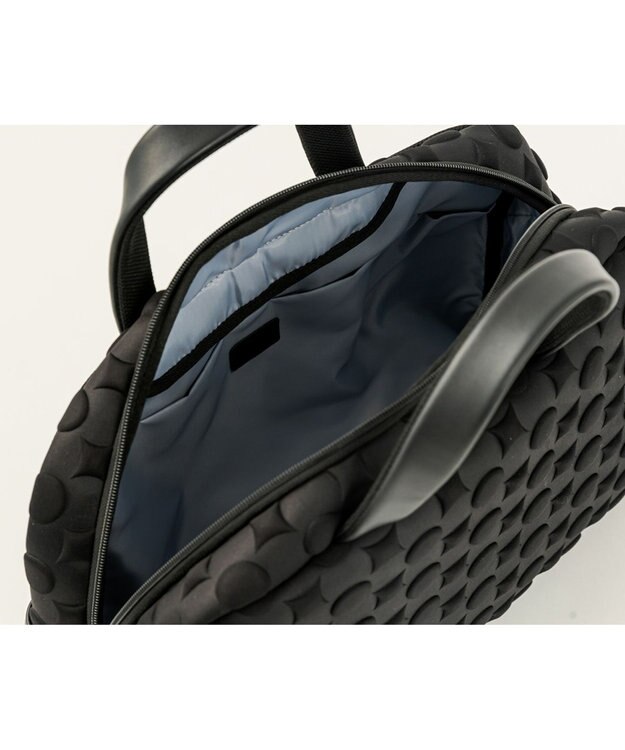 MIYABIYA 【撥水加工】La quoh with kirakaracho 南蛮七宝エンボスボンディング ボストン 玄(ブラック)