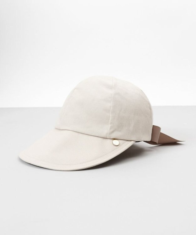 AURORA 【 LANVIN en Bleu （ランバン オン ブルー）】リネンキャスケットキャップ ライトベージュ