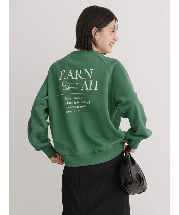 AMERICAN HOLIC ラグランロゴスウェット2 Green