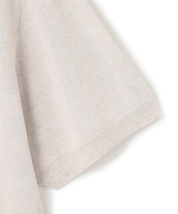 JOSEPH HOMME リネンナイロンプレーン　半袖クルーネックニット ホワイト系