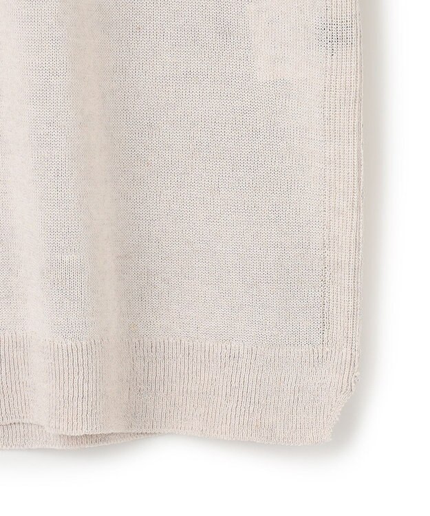 JOSEPH HOMME リネンナイロンプレーン　半袖クルーネックニット ホワイト系