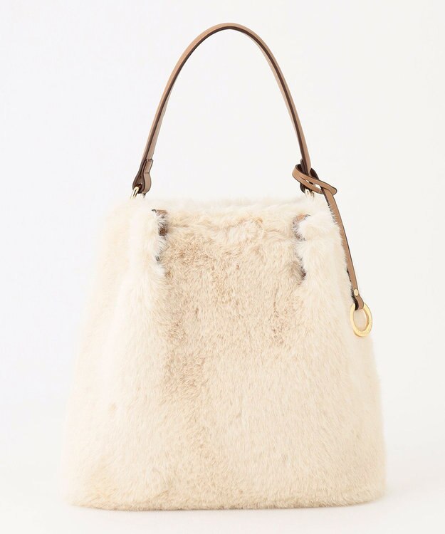 組曲 ファーバケット バッグ アイボリー系