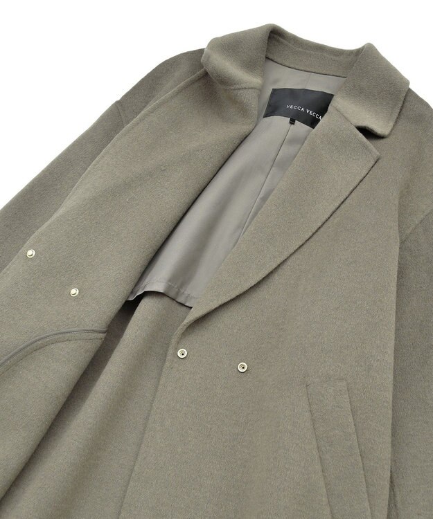 YECCA VECCA ウールMIXリバーミドル丈コート Dark Beige