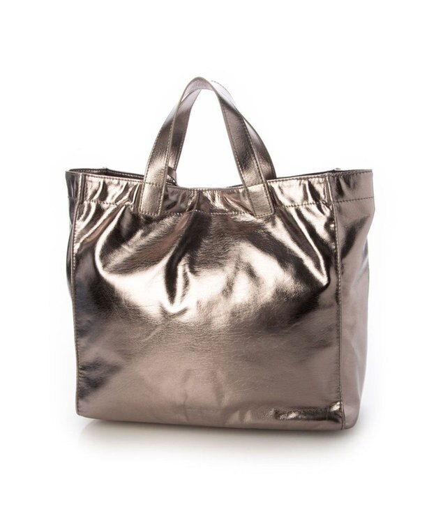 UNBILLION cachecache ソフトメタリックショッパートート ダークシルバー