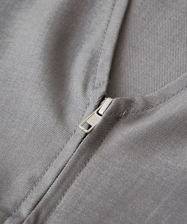 Green Parks 麻調ミディ丈ＺＩＰベスト Light Gray