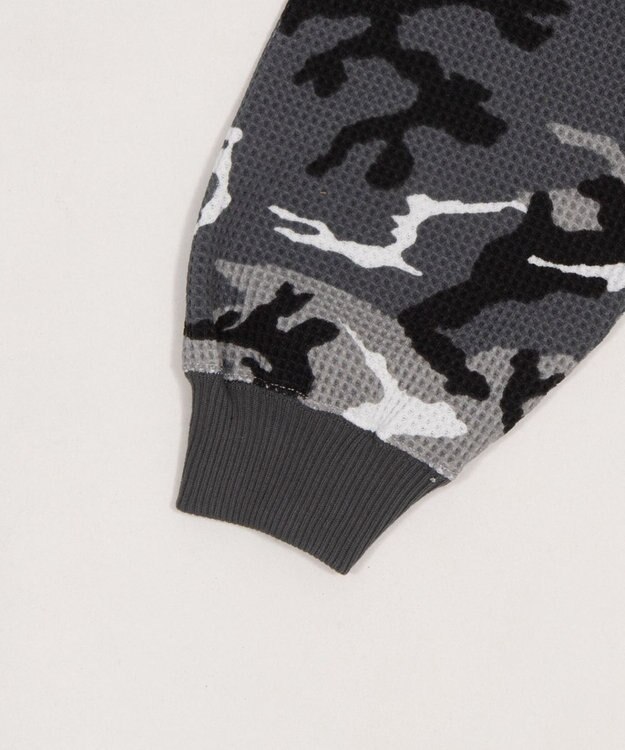 WEGO 【ユニセックス着用ITEM】ワッフルグラフィックカットZIPパーカー 柄1