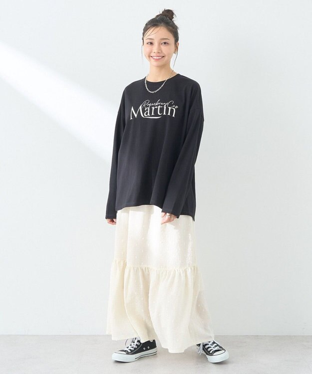 earth music&ecology グラフィックロンＴ Black
