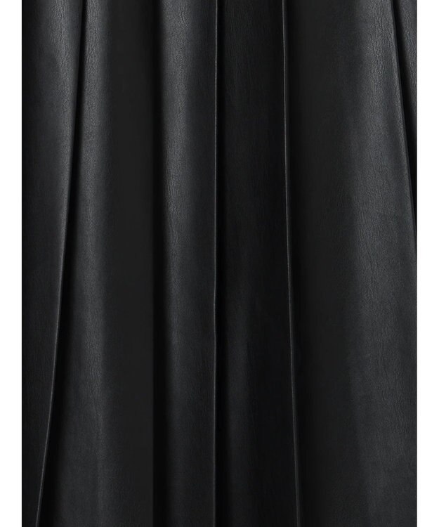 Te chichi 【泉 里香さん着用・Oggi.jp10/23掲載】レザータックプリーツスカート ブラック