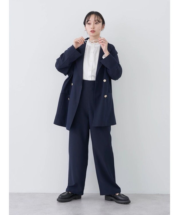 earth music&ecology ２ＷＡＹスタンドフリルブラウス Off White