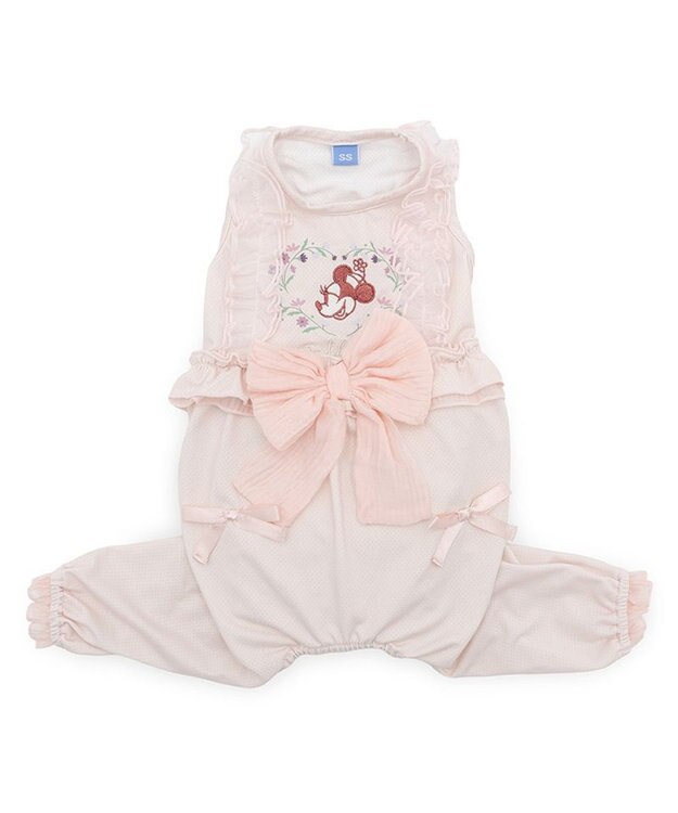 PET PARADISE ディズニー ミニーマウス リボン クール ロンパース 小型犬 ライトピンク