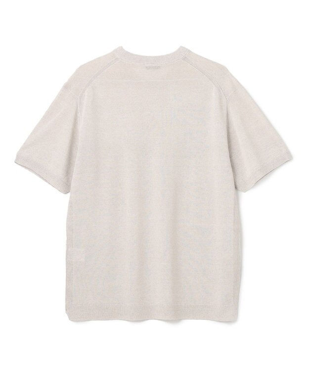 JOSEPH HOMME リネンナイロンプレーン　半袖クルーネックニット ホワイト系