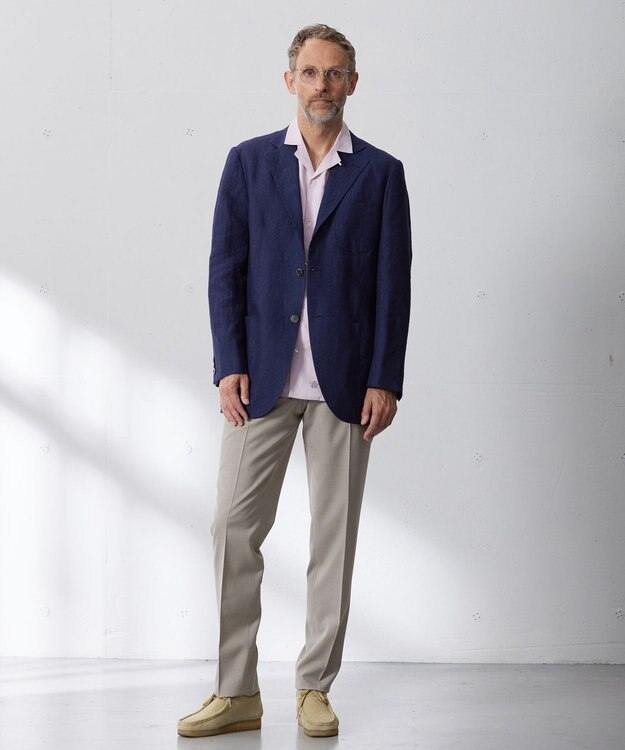 J.PRESS MEN リネンキャンブリック ジャケット ネイビー系