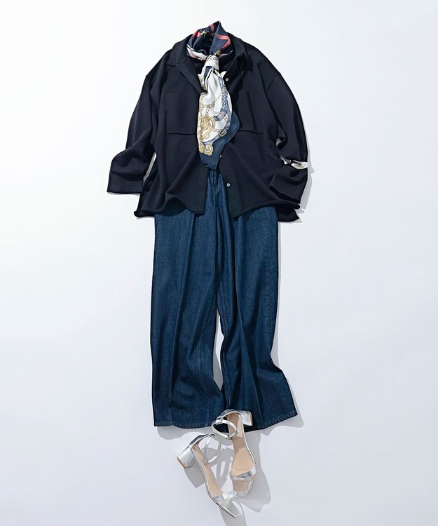 uncrave スウェットライクニット CPOシャツ ブラック