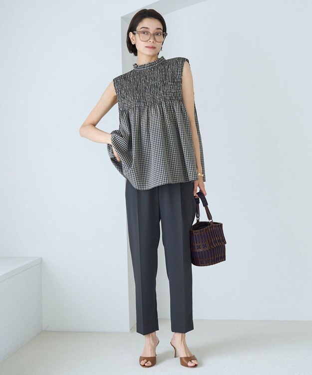 UNFILO サマーセットアップ テーパードパンツ チャコール